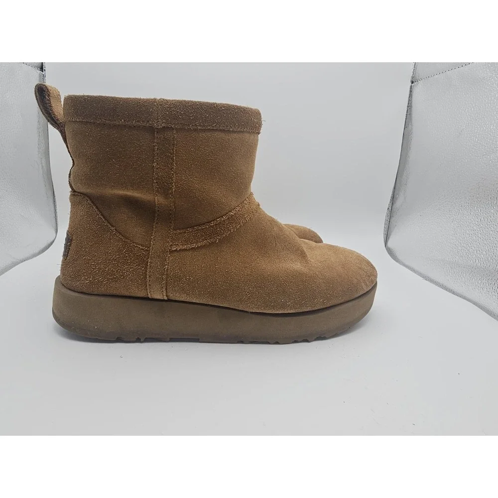 Size 8 - UGG Women's Classic Mini‎ Waterproof Leather Boots 1019641 Chestnut